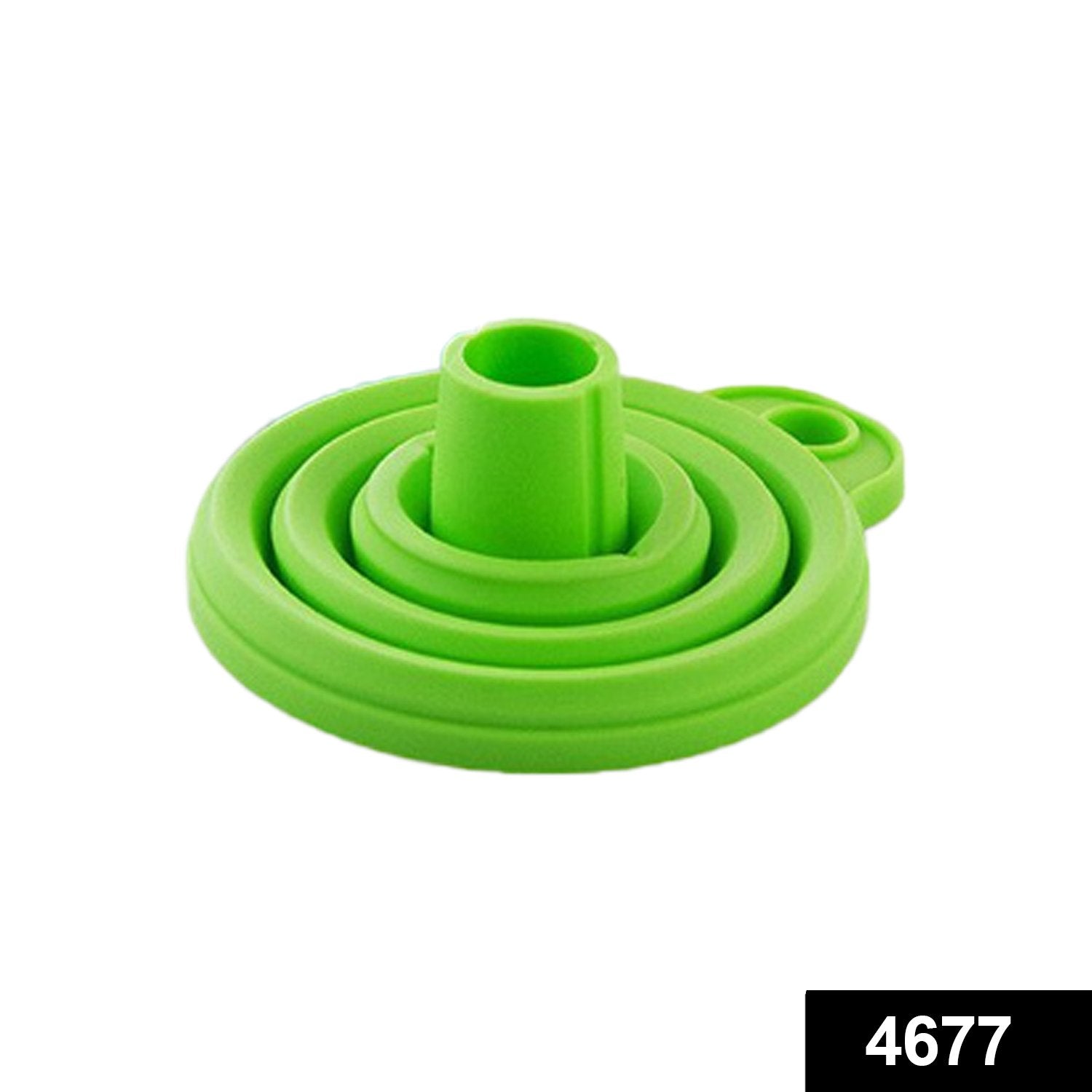 Flexible silicone funnel for kitchen use. Flexible silicone funnel for kitchen use.